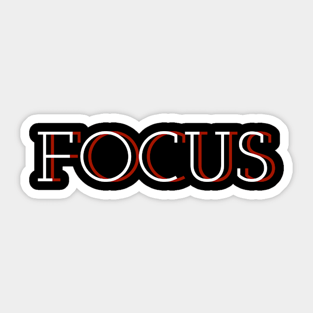 Intense Focus Sticker by Unknown 